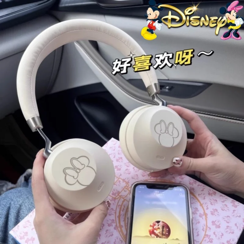 Disney Mickey And Minnie D30 Head Mounted Bluetooth Earphones Mic Noise Reduction Wireless Sports Running Games Earphones Gifts