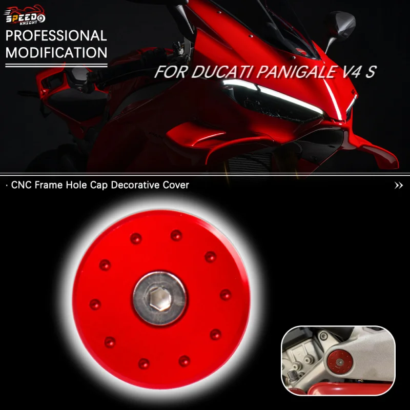 

For DUCATI Panigale V4/S Streetfighter V4 V4S Motorcycle CNC Frame Hole Cap Decorative Cover Plug Bolts Screws