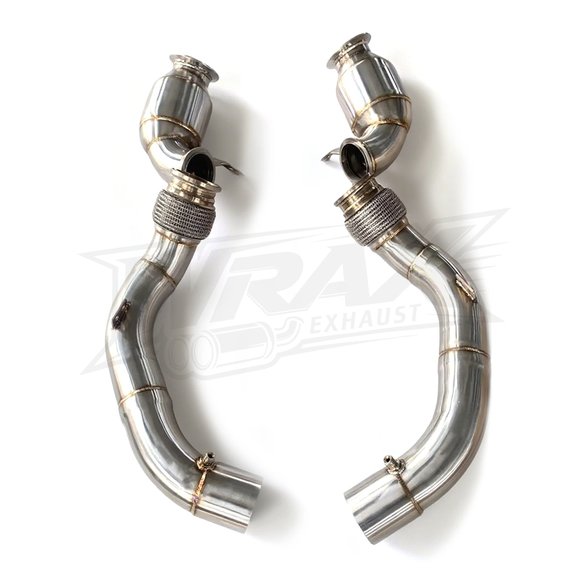 

WRAX for BMW M5 Exhaust F90 4.4T 2018+ SS304 High-Flow Catalyzed/Catless Downpipe Heat Shield Perfect Fit Effortless Install