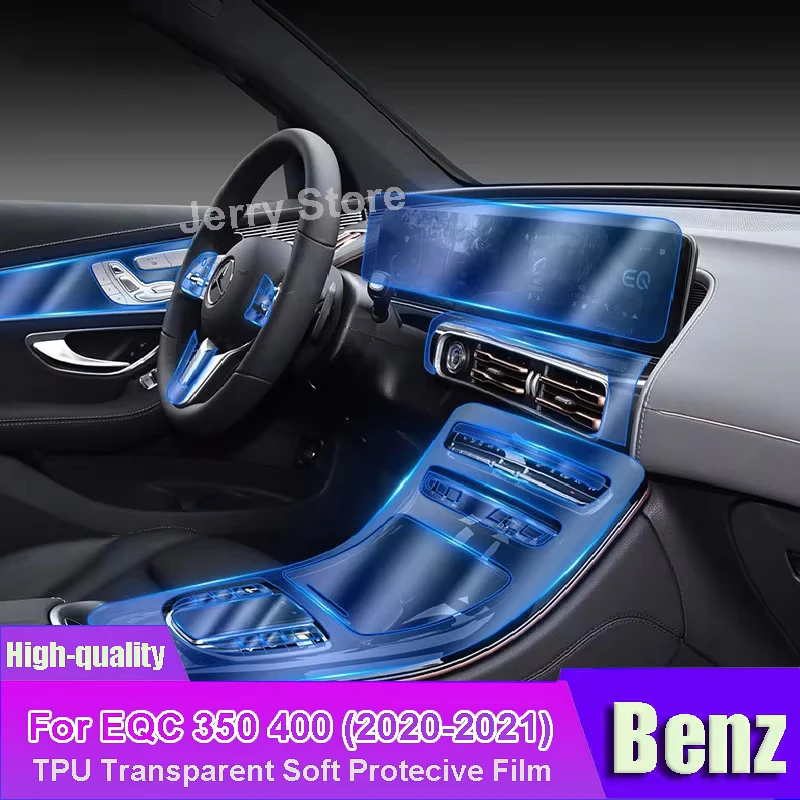 

For Benz EQC 350 400 (2020-2021) Car Interior Center Console Transparent TPU Film Protective Anti-scratch Car Sticker
