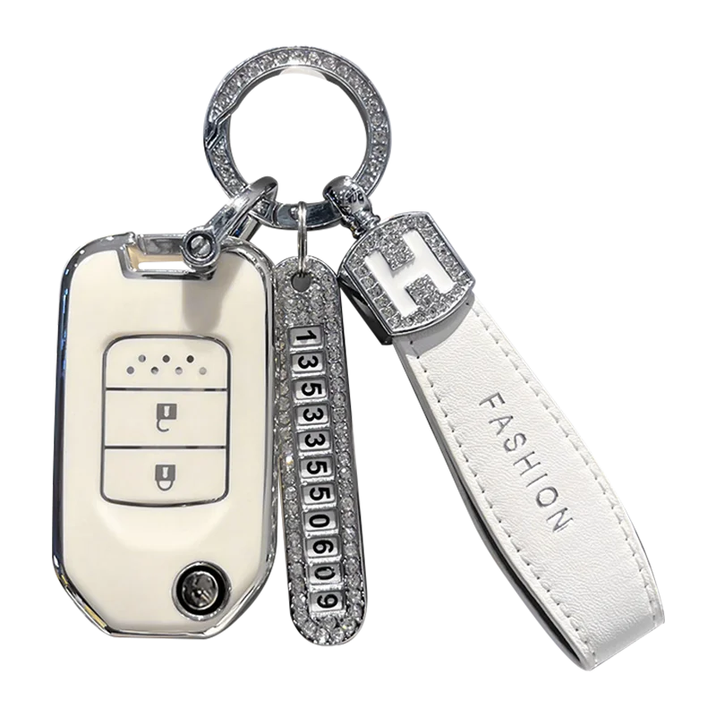 Car Remote Key Case Cover for Honda Civic 4d 9th Gen 10 Accord XRV Life Jazz Crv Fit Keychain Shell Keyless Interior Accessories