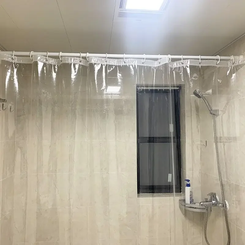 Bathroom Shower Curtain Waterproof Curtain Transparent Plastic Kitchen Partition Thermal Insulation Film Cold Air Shield