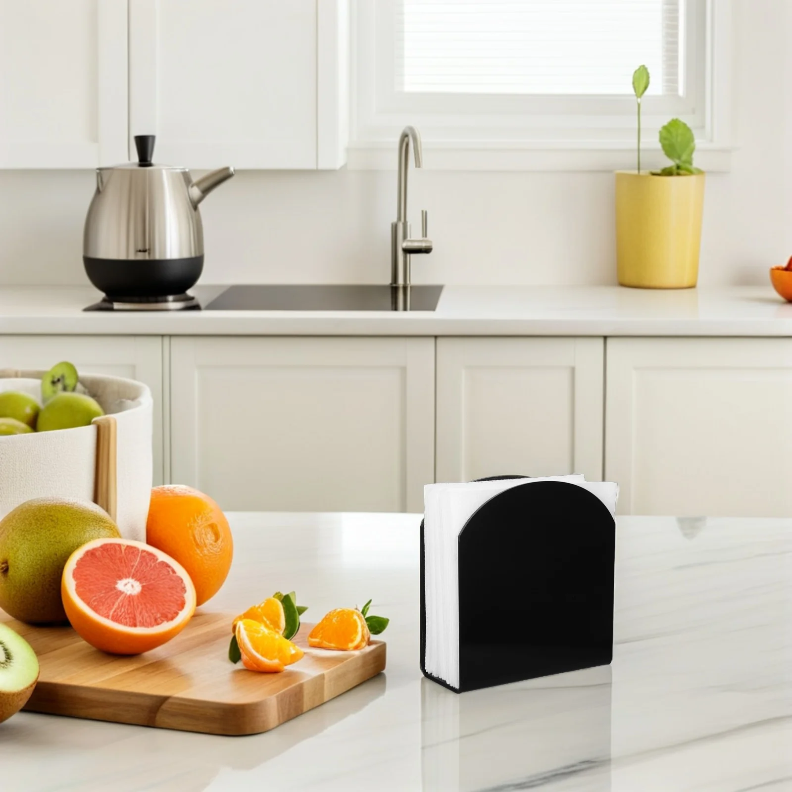 

Acrylic Napkin Holder Decorative Stand Dining Room Rack Storage Household Desktop Tissue Black Home