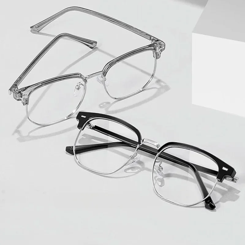 Extra Large Frame Designed Specifically for Large Faces Men's Eyebrow Shaped Large Face Widened Flat Lens Frame