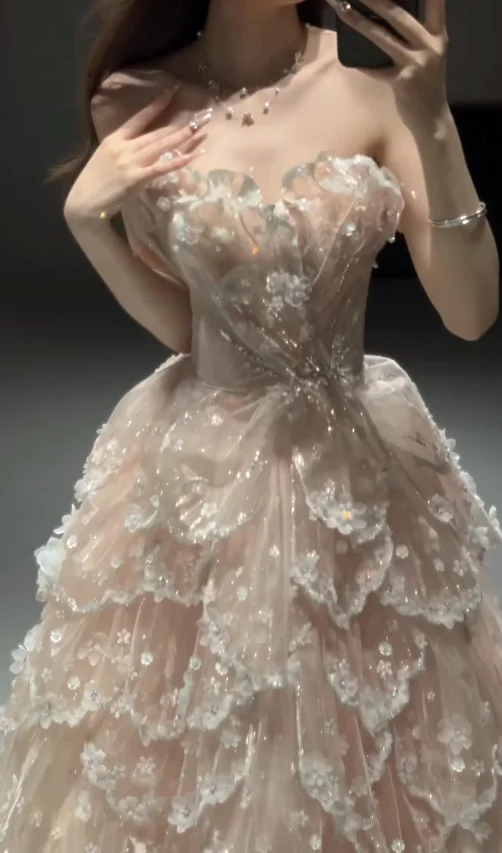 دبي أنيقة رائعة مخصصة زهرة رسمية لامعة مناسبة حفلة موسيقية فساتين السهرة حفلة فستاين سهرة/فساتين الحفلات #2
