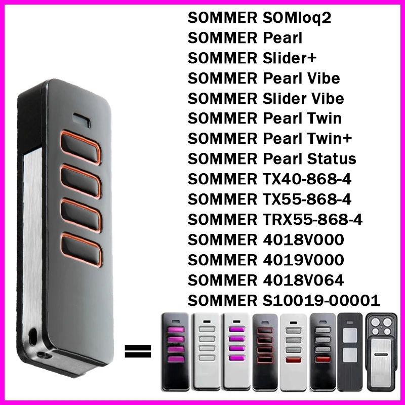 Newest SOMMER SOMIoq SOMIoq2 4019V021 4019V000 4019V003 4019V001 4018V000 4018V003 4018V001 Remote Control SOMMER PEARL 868 MHz