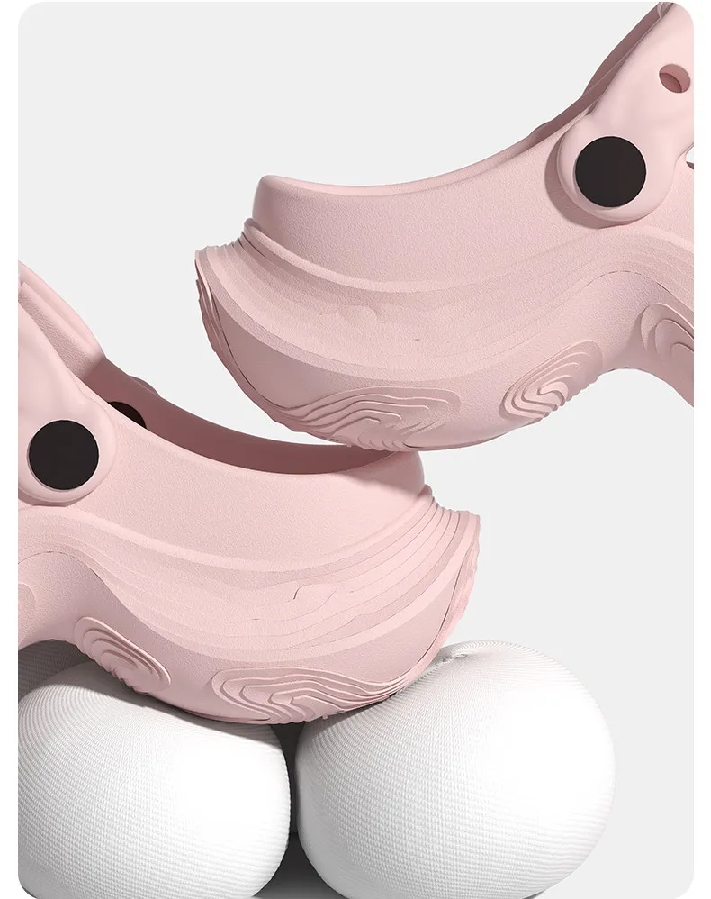 SHAJI Sommer Modische Rutschfeste Clogs für Damen, 2026 Neue Rosa Plateau-Slides Lässige Outdoor-Kleidungs-passende Schuhe – Detail 7