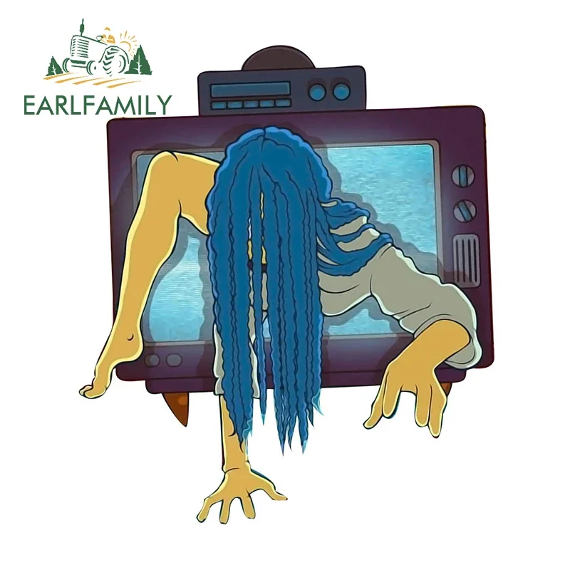 EARLFAMILY الحلقة مسلية أنيمي سيارة ملصق انسداد خدش ملصق مائي اكسسوارات السيارات الفينيل ويندوز مرآة الرؤية الخلفية الديكور