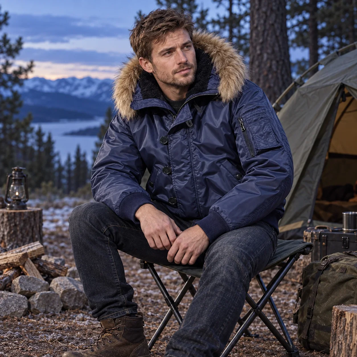 Fur Collar Winter Jackets Men Padding Thick with Hat Coat Bomber Jacket Man Short Clothing Streetwear Parka