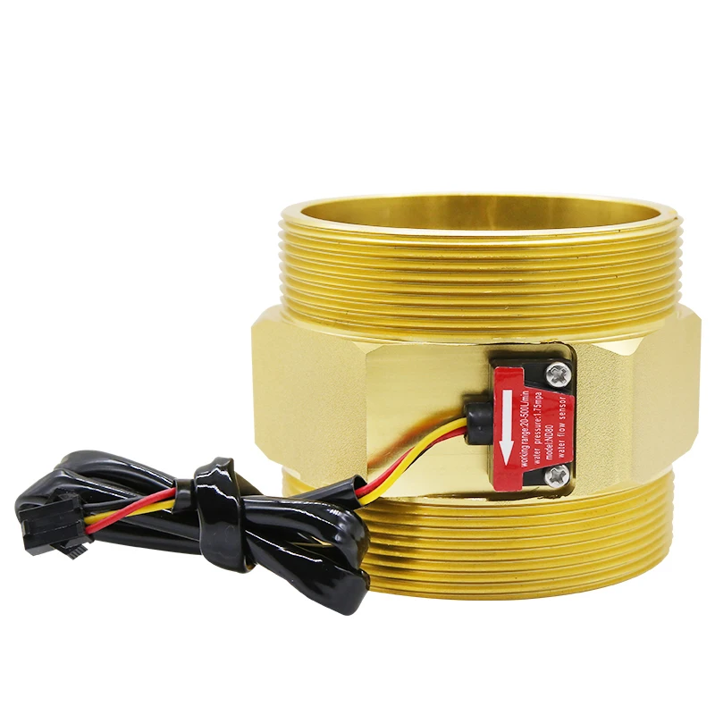 3" Brass Water Flow Sensor Flowmeter Hall Flow Sensor Water Control Liquid Sensor Switch