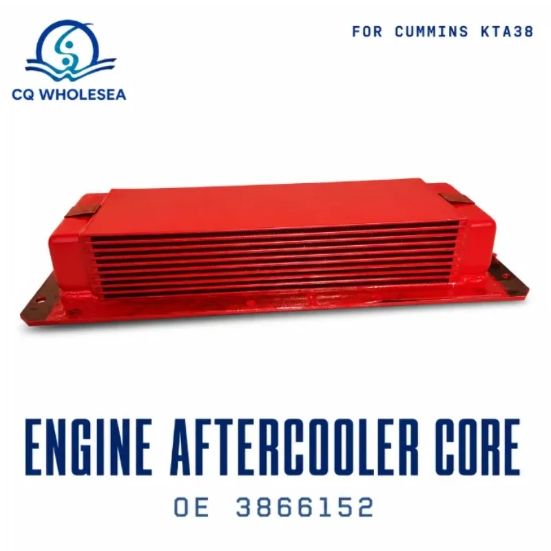 3866152 Finned Intercooler Aftercooler Core With Mounting Flange For Cummins KTA38 Engine