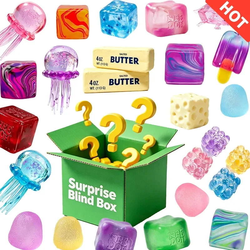 

Soft Touch Squeeze Sensory Cube Surprise Blind Box Daily Relax Decompression Gift
