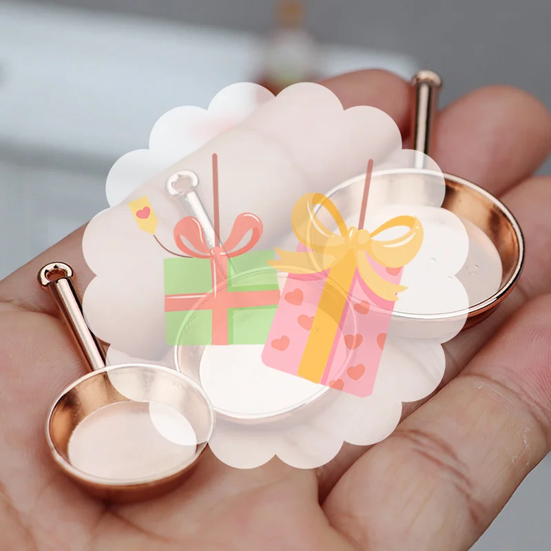 1 مجموعة 1:12 دمية مصغرة مقلاة خزفي تجهيزات المطابخ المعدنية نموذج المطبخ ديكور لعبة بيت الدمية الملحقات #1