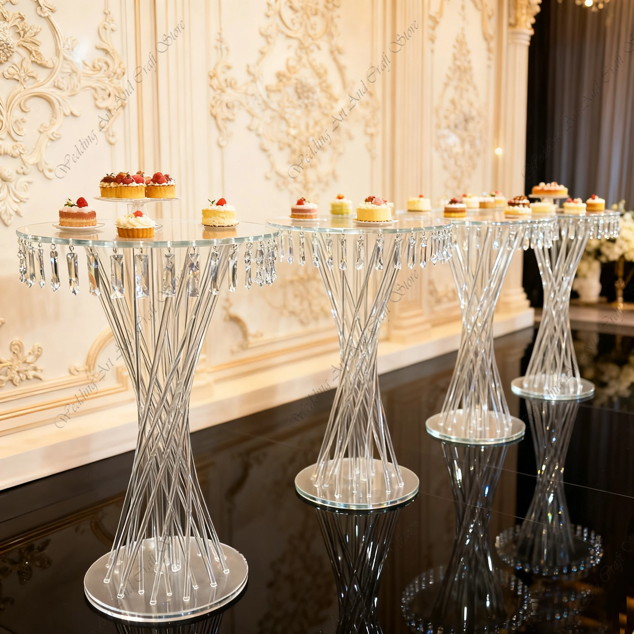 

10 шт. f30, 80-120 см, акриловая подставка для торта для свадебного стола, центральная часть цветочной дороги, свинец для украшения вечеринки ivy274