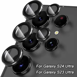 Bilashmart Camera Protector Glass Samsung Galaxy S23 S24 FE S24 Ultra S23 Plus Cover Len Metal Protector Ring Lens Protective Film