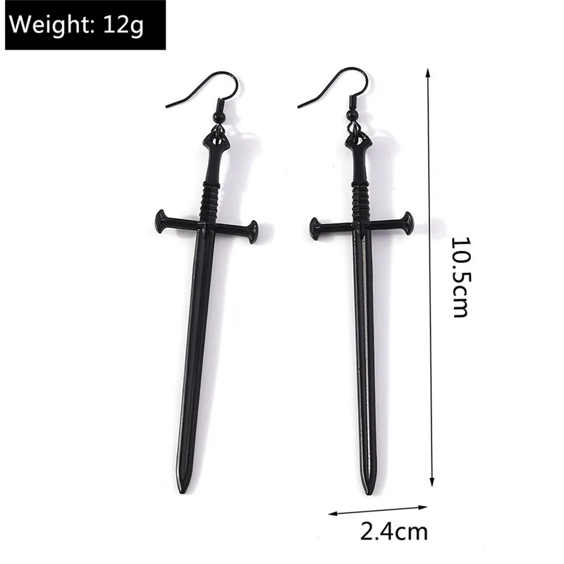 Aihua Große Steampunk Vintage Ägyptische Ankh-Kreuz-Ohrringe für Damen und Herren, Gothic Persönlichkeits-Ohrringe für Damen und Herren, Schmuck – Detail 11