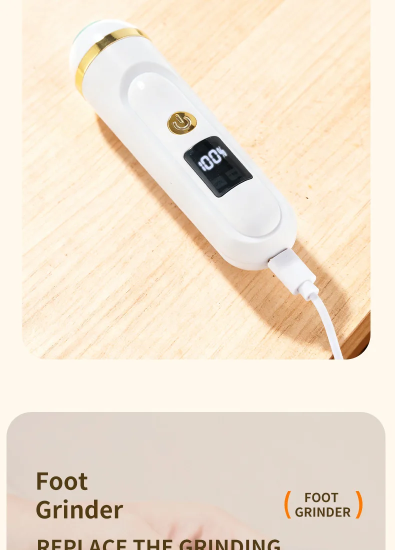 Lima elettronica per piedi ricaricabile con display digitale_voghion.com