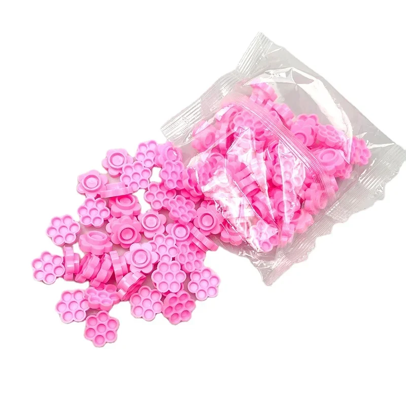 100PCS plastic portable eyelash powder flower cup wreath  eyelash flower cup mini cute flower cupFalse eyelash tool accessories