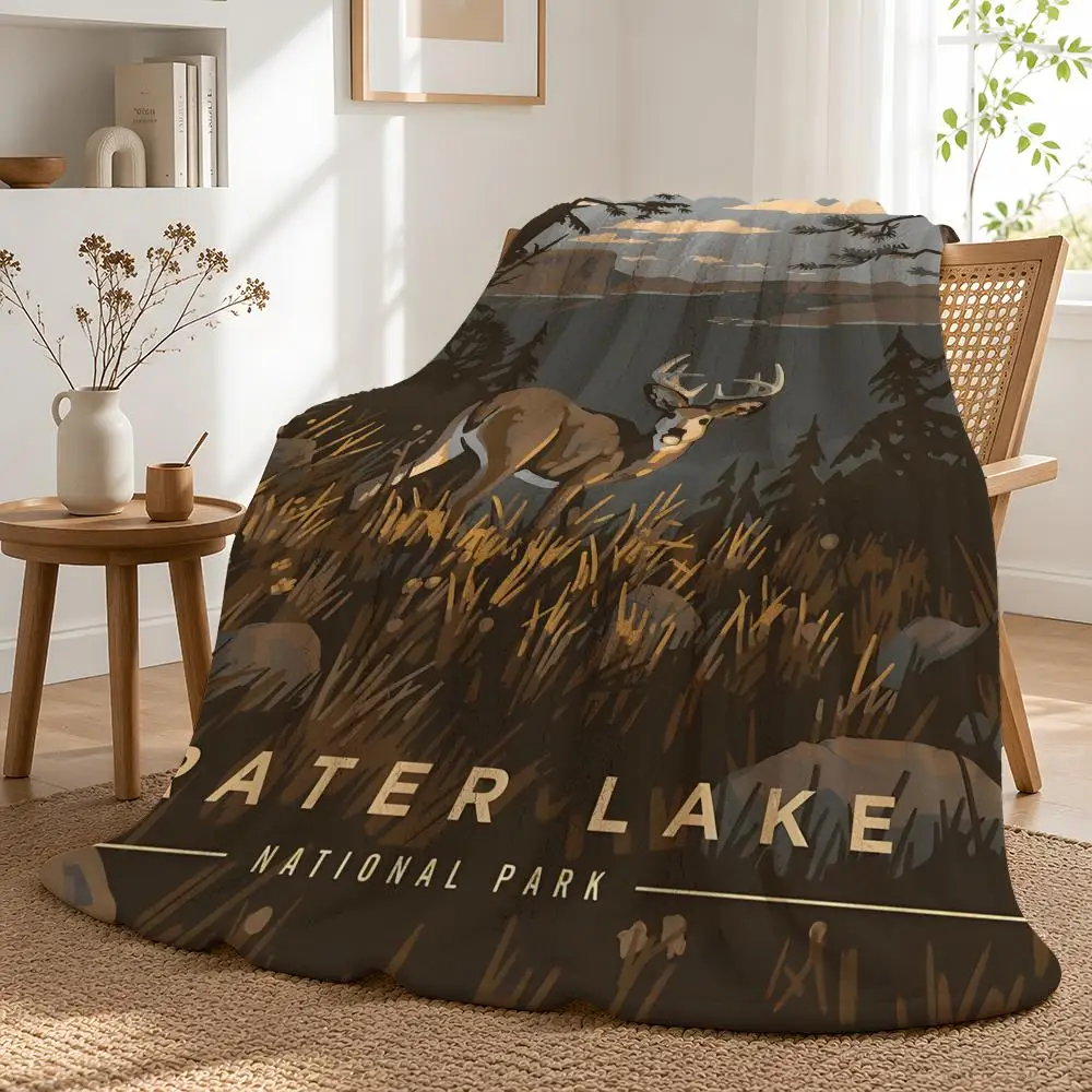 Glacier National Park Cozy Sofa Spring Ready To Use Breathable Bedtime Long Lasting Airplane Throw