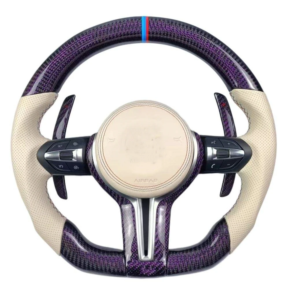 

Custom Steering Wheel For BMW M2 M3 M4 M5 M6 X5M X6M F30 F35 F10 F18 F87 F80 F83 F20 F25 F26 F36 F32 F06 Full Leather Carton