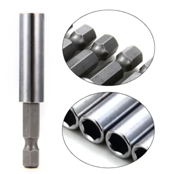 Magnetic Screwdriver Extension Rods Carbon Steel Screwdriver Hexagonal Extension Rod Connecter Transfer Bit Holder Power Tools