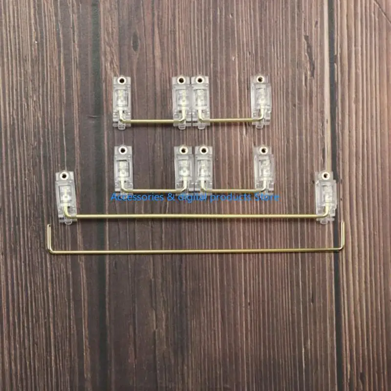 

77JD Transparent Gold Plated PCB Screw In V2 Stabilizer For Custom Mechanical Keyboard Modifier Gh60 Xd64 Xd84 6.25x 2x Xd96