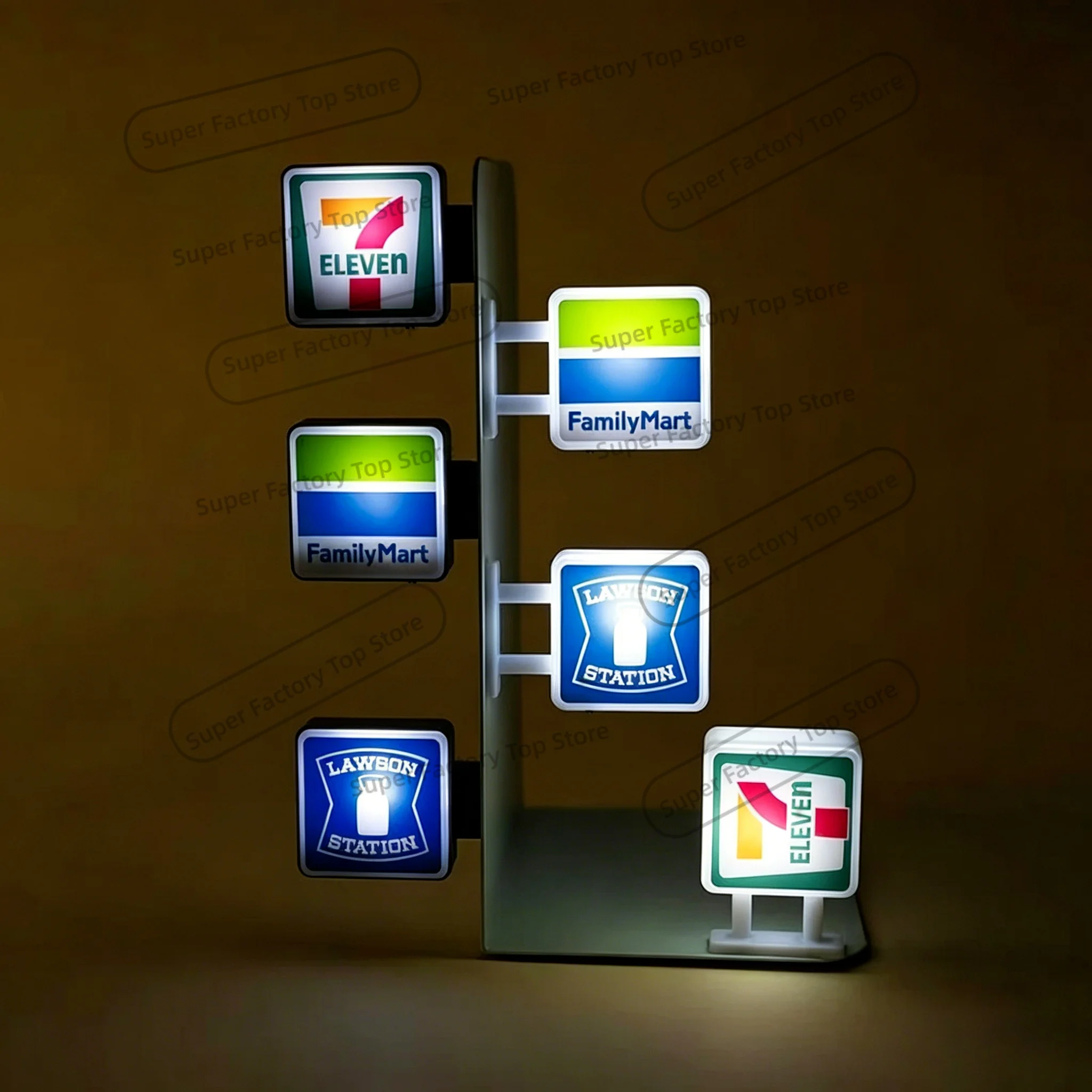 Image of Leuchtender Kühlschrankmagnet Mini 711 Whole Family Store Magnetisches Leuchtschild Kühlschrankaufkleber Kreative Heimdekoration Magnet-Ornament