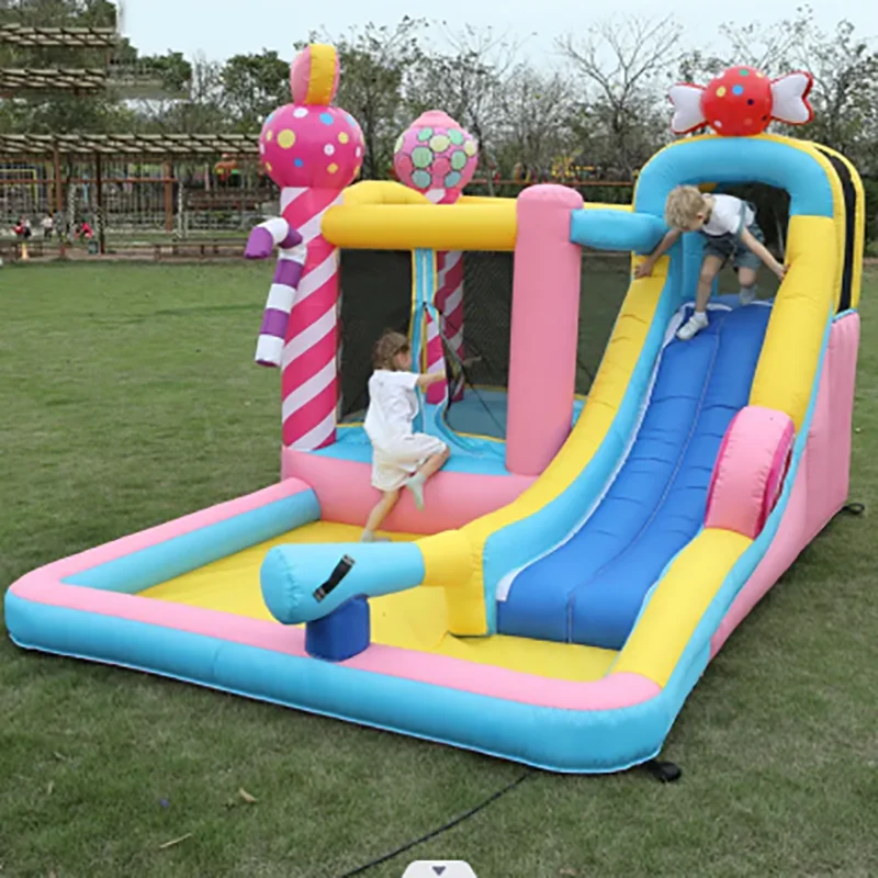 

Small Inflatable Trampoline Can Be Customized Inflatables Castle Jumping Bouncer House Water Slide Park for Kid