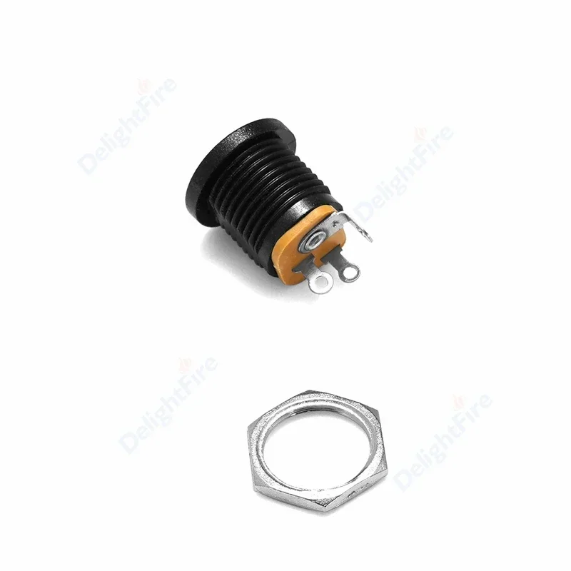 Connecteur d\'adaptateur d\'alimentation CC mâle et femelle, écrou à vis, montage sur panneau, 12V, 3A, 5.5mm, 2.1mm