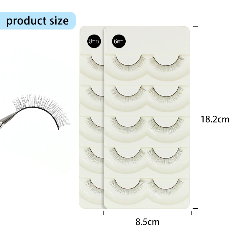 10 Trays Set False Eyelashes Handmade Training Lashes For Beginners Eyelash Extensions Beauty Salon Student Practice