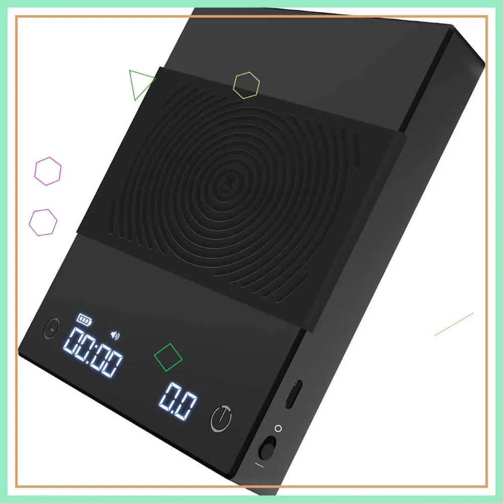 

Electronic Espresso Scale with Timer, Flow Rate Display, 2000g Capacity, Type-C Charging, Upgraded Version