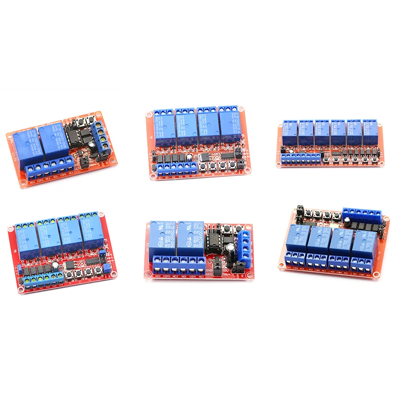 2, 3, 4, 6, and 8 switch self-locking interlocking three in one relay module 5v12V24v high and low level triggering