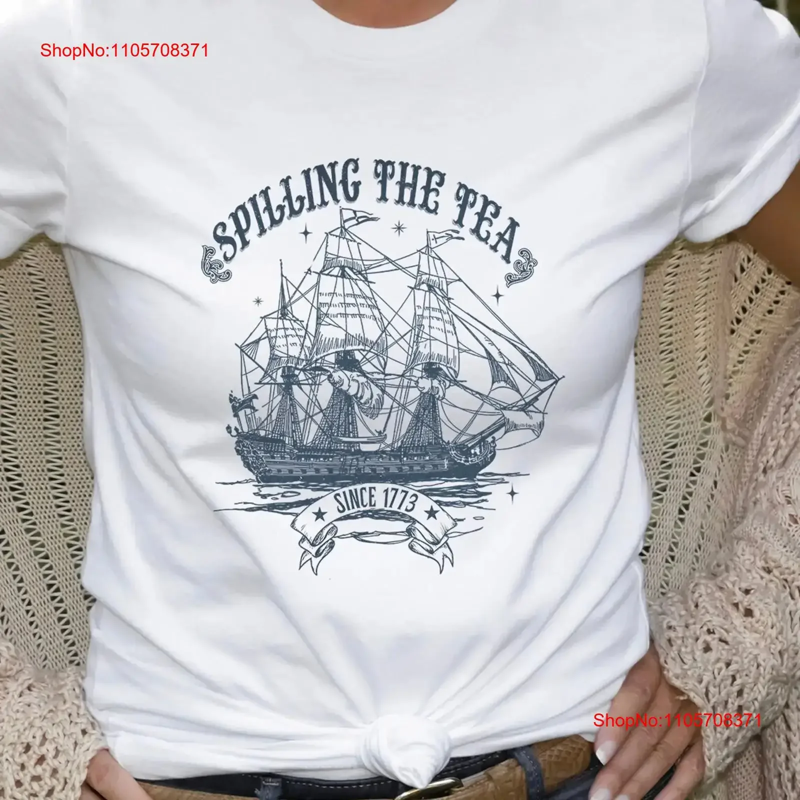 Spilling The Tea Since 1773 T Shirt History Teacher Funny Lover vintage Washed Top For Everyday Wear Soft Versatile Unisex