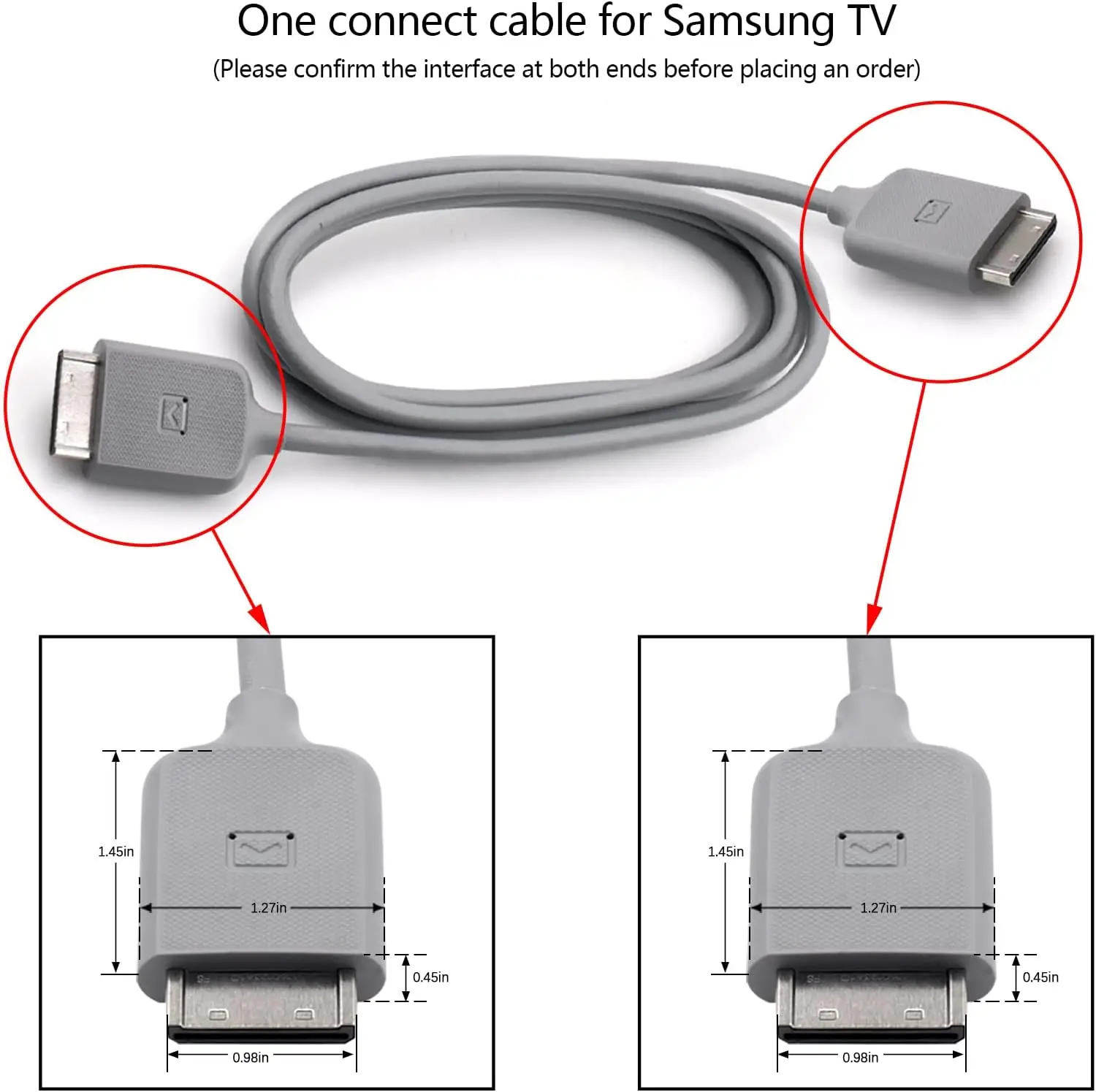 НОВЫЙ BN39-02209A Один соединительный кабель, совместимый с телевизором Samsung UN49KS8000FXZA UN49KS8000FXZC Мини-кабель UN49KS8500FXZA UN49KS8500FXZC