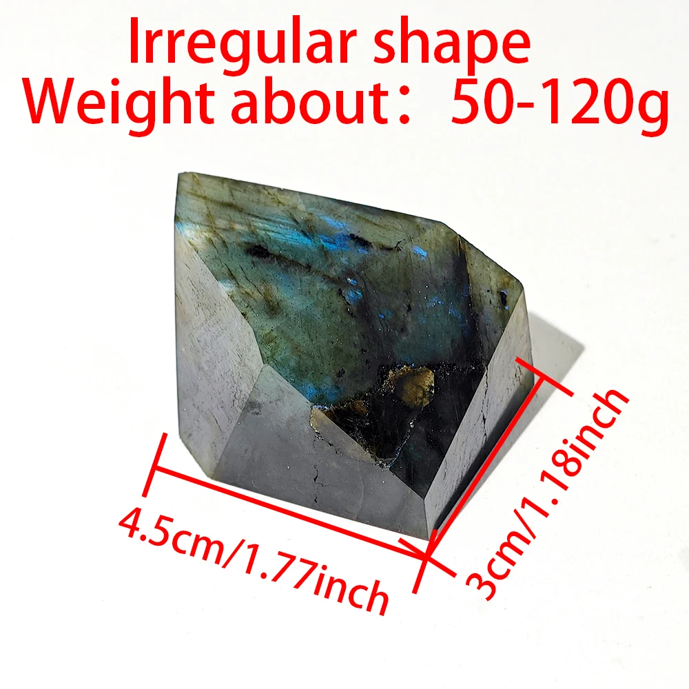 Natural Labradorite Geometry Irregular Shape Burnishing Crystal Raw Stone Polyhedral Labradorite Landscape Stone Home Decor