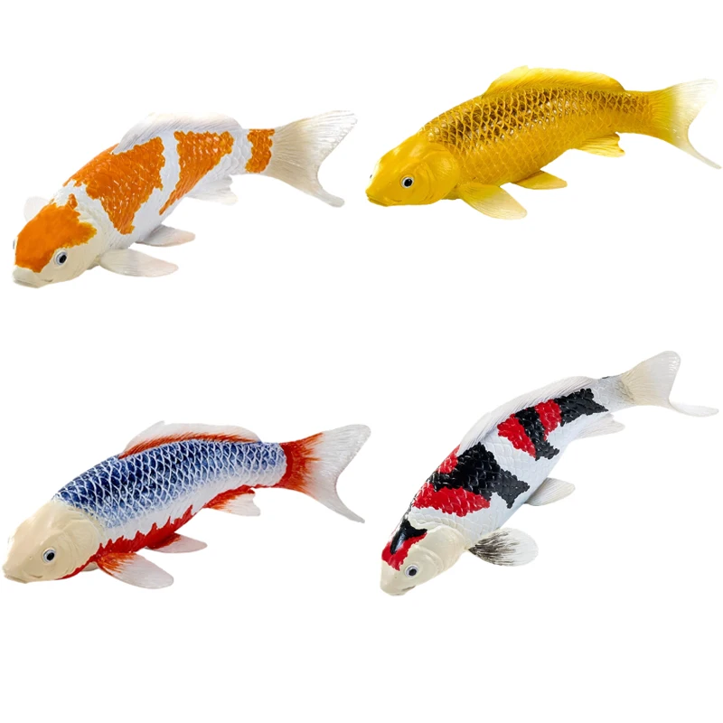 

In Stock MOJOFUN Taisho sanke Tanchokohaku shiro utsuri Cyprinus carpio haematopterus Animal Model Toys Prehistoric biological