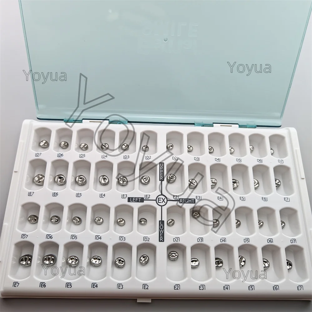 48 Pcs Dental Primary Molar Crown Teeth Preformed Stainless Steel Temporary Crowns Kit Kids Pediatric Dentistry Supply