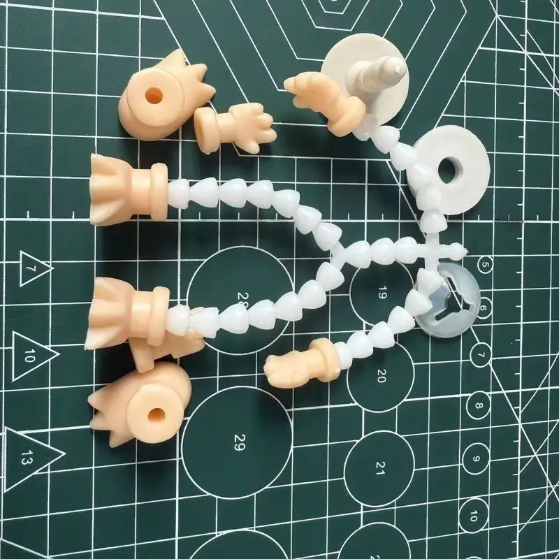 Zestaw szkieletu dla lalek DIY Labubu z ruchomymi stawami, rękami i stopami, akcesoria do modyfikacji i personalizacji dla entuzjastów zabawek.