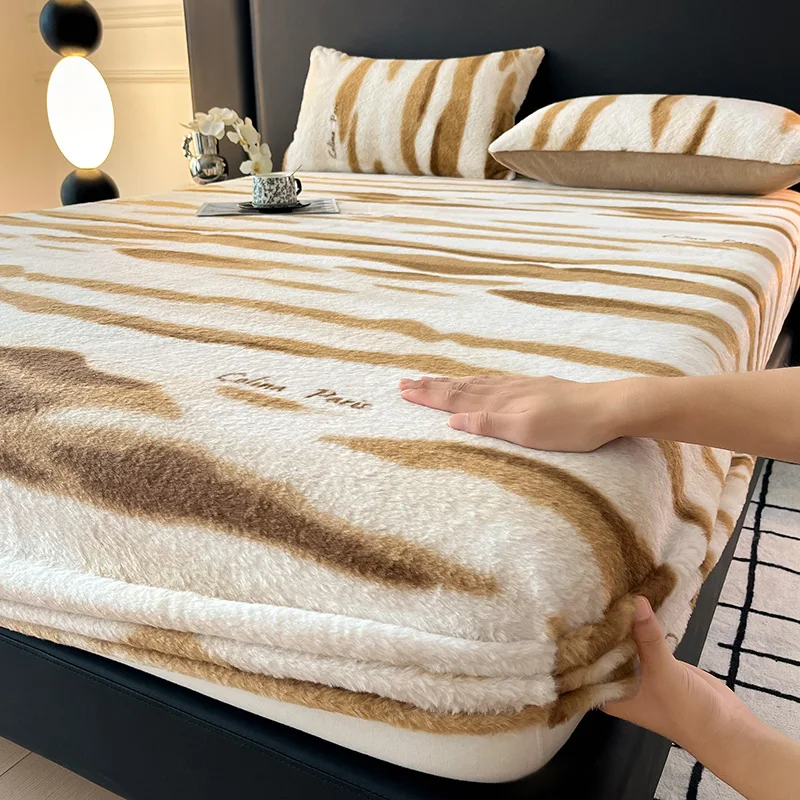 

Плюшевая простыня, односпальная/королевская/королевская простыня, зимняя простыня с принтом, постельное белье, драпировка с подсветкой, домашние простыни (без наволочки)