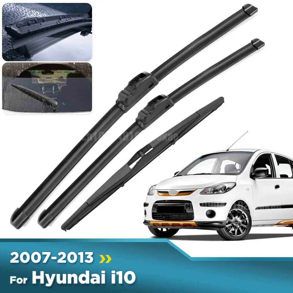 

Для Hyundai I10 MK 1 2007-2013 2008 2009 2010 стеклоочиститель передние и задние щетки стеклоочистителя лобовое стекло щетки для окон 22 "+ 16" + 12"