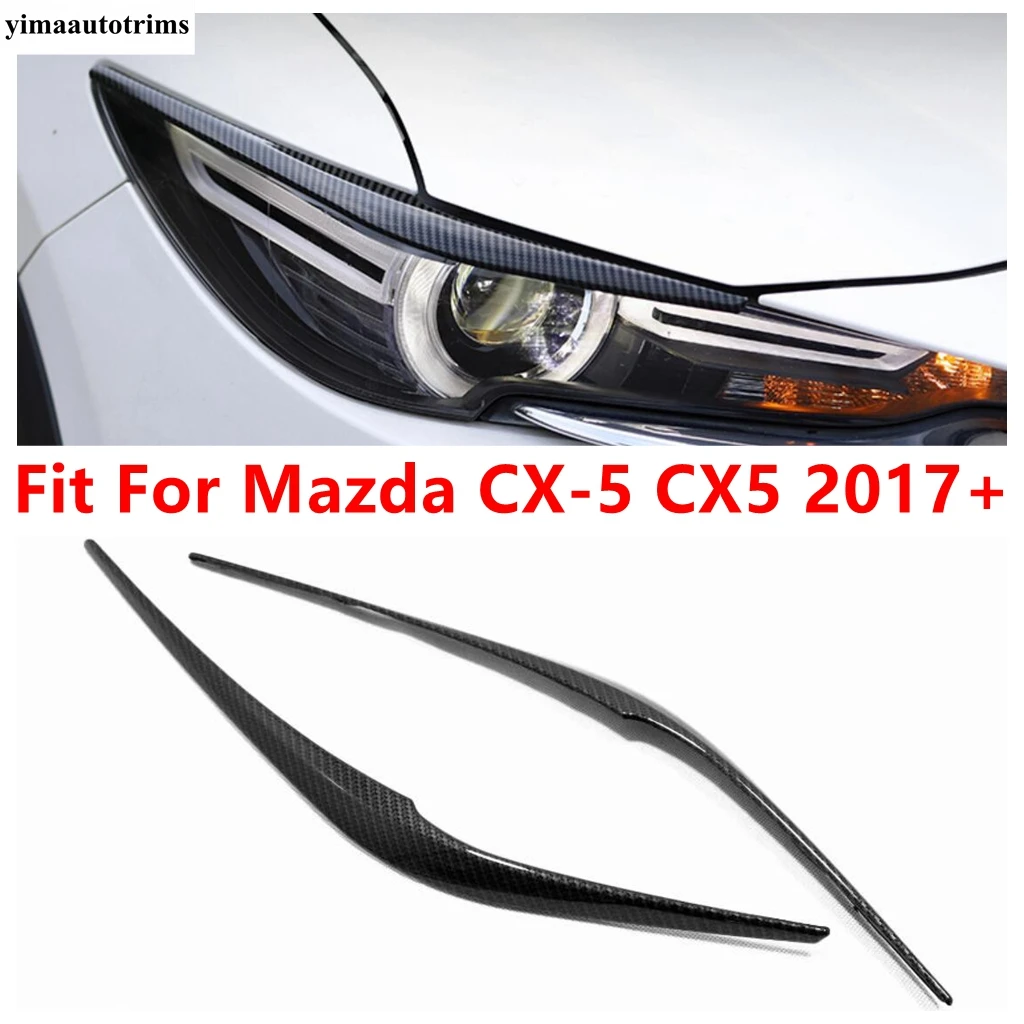 

ABS Front Headlight Lamp Eyelid Eyebrow Cover Strip Rear Light Eyebrow Trim Stickers Accessories For Mazda CX-5 CX5 2017 - 2023