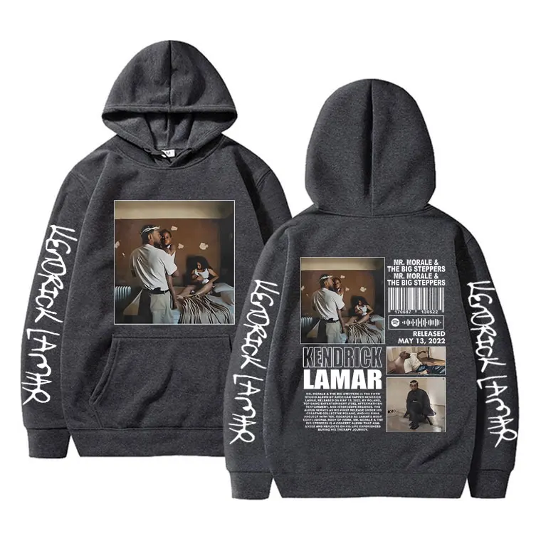 Rapper Kendrick Lamar Mr Morale & The Big Steppers Print Hoodie Men Hip Hop Oversized Sweatshirt Unisex Fleece Cotton Hoodies