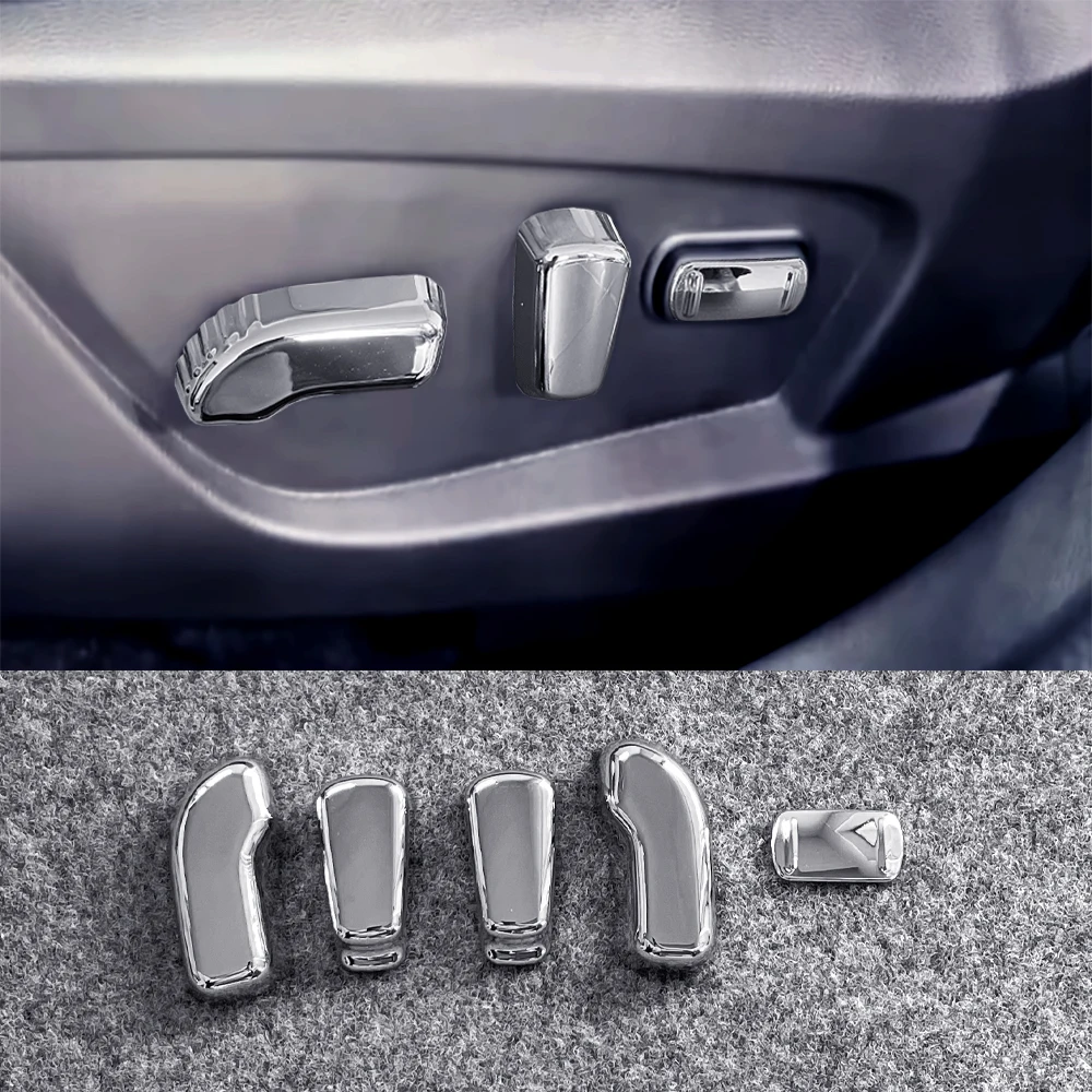 Per il 2021-2024 Renault Arkana Argento Cromato Sedile Interno Regolare Interruttore di Copertura Trim Adesivi Accessori Auto