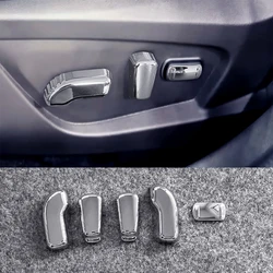 For 2021-2024 Renault Arkana Silver Chrome Interior Seat Adjust Switch Cover Trim Stickers Car Accessories
