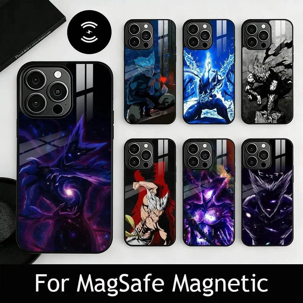 

O-One-Punch M-Man G-Garou Phone Case For iPhone17,16,15,14,13,12,11 Plus,Pro Magnetic For Magsafe Wireless Charging