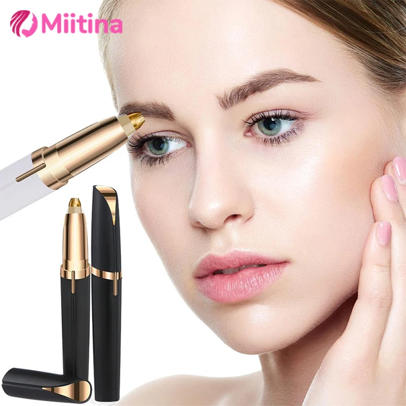 

Electric Eyebrow Trimmer Security Hair remove Hair remove less Beauty Eye Brow Epilator USB Charger Mini Shaper Shaver Skin Gift