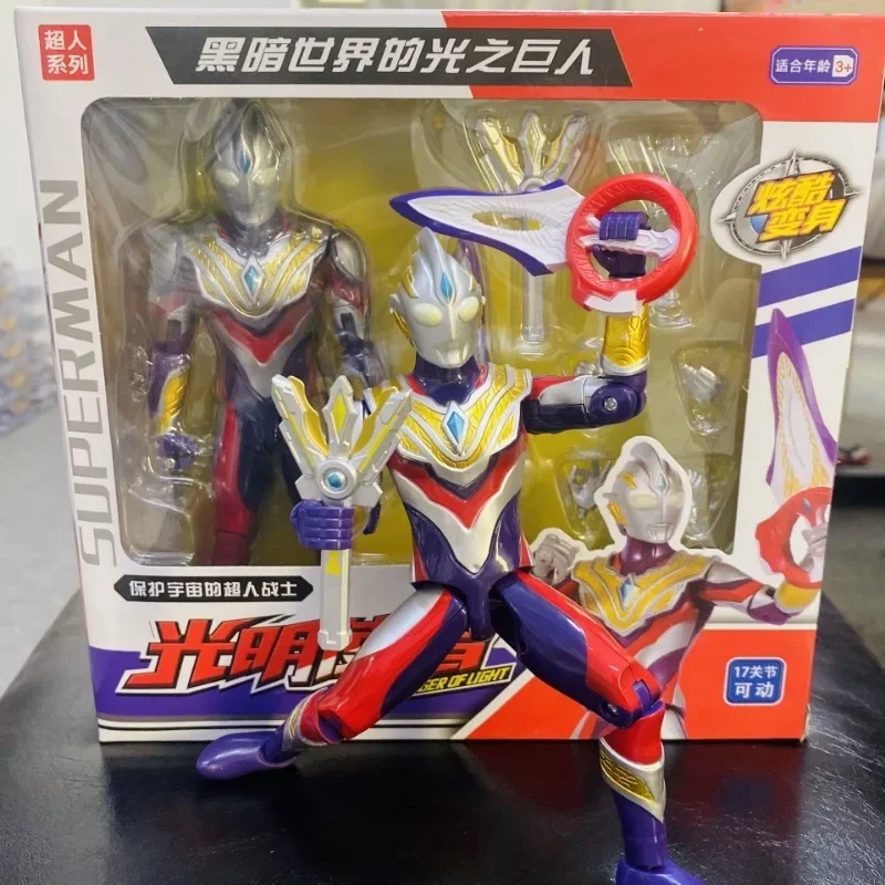 18cm Combination Ultraman Zero Belial Atrocious Dark Zagi Glitter Trigger Eternity Action Figures Collection Model Toys Gifts