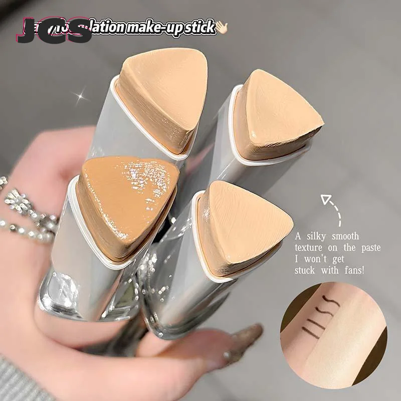 Cappuvini 2-in-1 Natural Color Foundation Stick Lightweight Moisturizing Brightening Foundation Cream Concealer For All Skin Typ