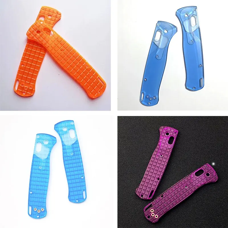 1pair Custom Made Acrylic Folding Knife Handle Scales Patches for Original Benchmade 535 Knives Patch Material DIY Accessories