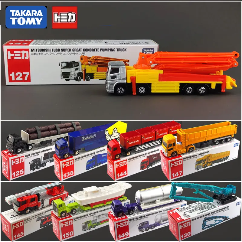 Takara Tomy Extended Edition Container Engineering Transport Vehicles Car Model Diecast Metal Truck Trailer Model Kids Toys Gift